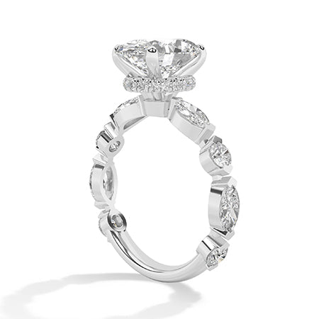 Oval LG Diamond Ring in Yellow Gold - Binson Diamonds Antwerp