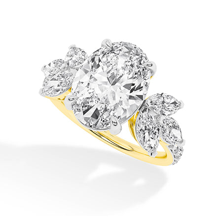 Oval LG Diamond Ring in Rose Gold - Binson Diamonds Antwerp