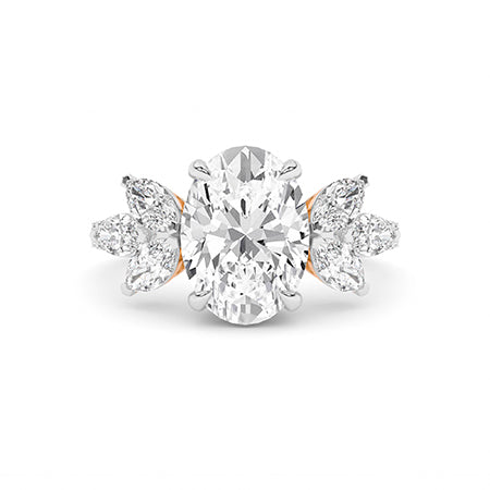 Oval LG Diamond Ring in Rose Gold - Binson Diamonds Antwerp