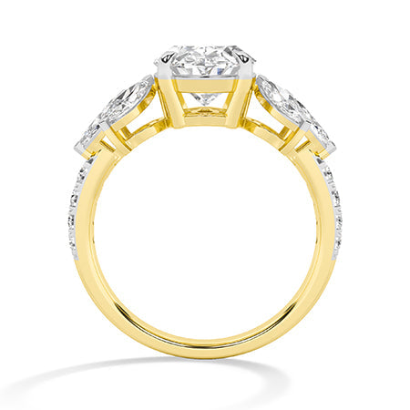 Oval LG Diamond Ring in Rose Gold - Binson Diamonds Antwerp