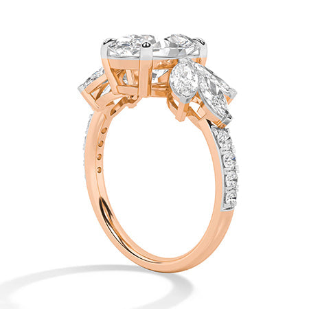 Oval LG Diamond Ring in Rose Gold - Binson Diamonds Antwerp