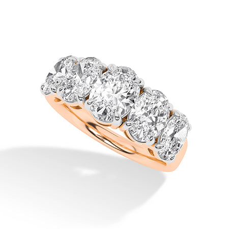Oval LG Diamond Ring in Rose Gold - Binson Diamonds Antwerp