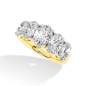 Oval LG Diamond Ring in Rose Gold - Binson Diamonds Antwerp