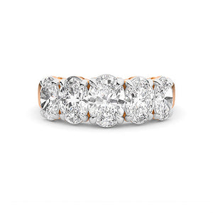 Oval LG Diamond Ring in Rose Gold - Binson Diamonds Antwerp