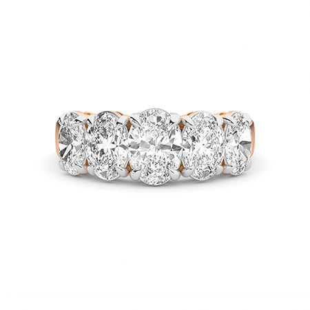 Oval LG Diamond Ring in Rose Gold - Binson Diamonds Antwerp
