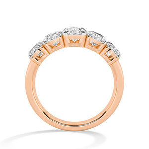 Oval LG Diamond Ring in Rose Gold - Binson Diamonds Antwerp
