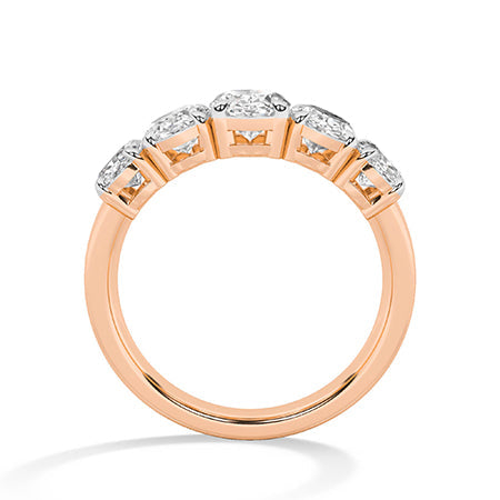 Oval LG Diamond Ring in Rose Gold - Binson Diamonds Antwerp