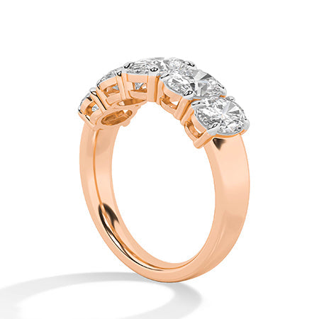 Oval LG Diamond Ring in Rose Gold - Binson Diamonds Antwerp