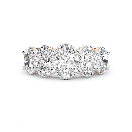 Oval LG Diamond Ring in Yellow Gold - Binson Diamonds Antwerp