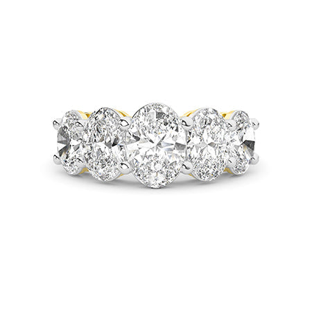 Oval LG Diamond Ring in Yellow Gold - Binson Diamonds Antwerp