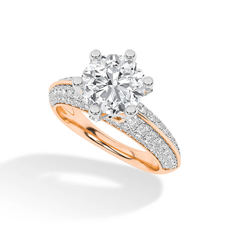 Round LG Diamond Ring in White Gold - Binson Diamonds Antwerp