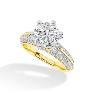Round LG Diamond Ring in White Gold - Binson Diamonds Antwerp