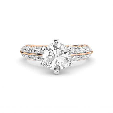 Round LG Diamond Ring in White Gold - Binson Diamonds Antwerp