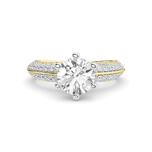 Round LG Diamond Ring in White Gold - Binson Diamonds Antwerp