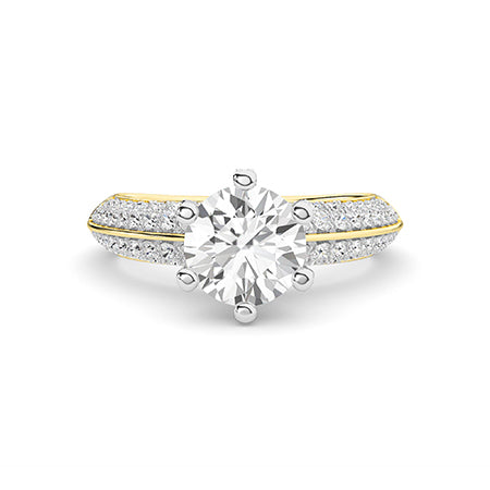 Round LG Diamond Ring in White Gold - Binson Diamonds Antwerp
