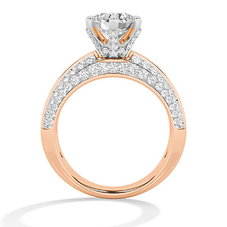 Round LG Diamond Ring in Yellow Gold - Binson Diamonds Antwerp