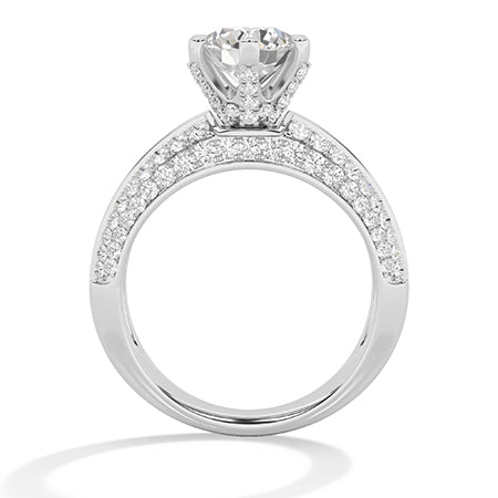 Round LG Diamond Ring in White Gold - Binson Diamonds Antwerp