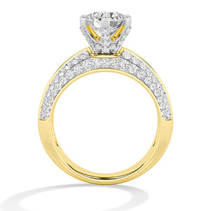 Round LG Diamond Ring in White Gold - Binson Diamonds Antwerp