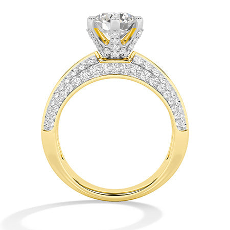 Round LG Diamond Ring in White Gold - Binson Diamonds Antwerp