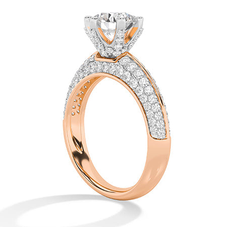 Round LG Diamond Ring in White Gold - Binson Diamonds Antwerp