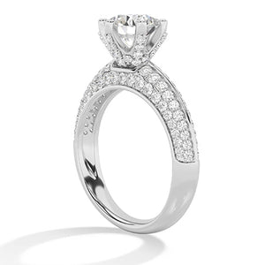 Round LG Diamond Ring in White Gold - Binson Diamonds Antwerp