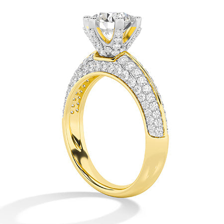 Round LG Diamond Ring in White Gold - Binson Diamonds Antwerp