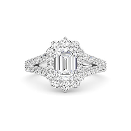 Emerald LG Diamond Ring in Rose Gold - Binson Diamonds Antwerp