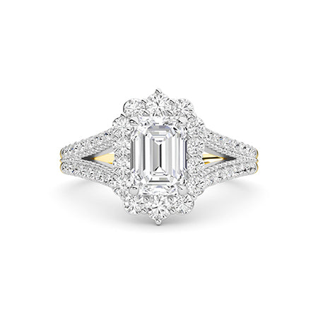Emerald LG Diamond Ring in Rose Gold - Binson Diamonds Antwerp