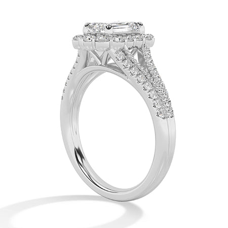 Emerald LG Diamond Ring in Rose Gold - Binson Diamonds Antwerp
