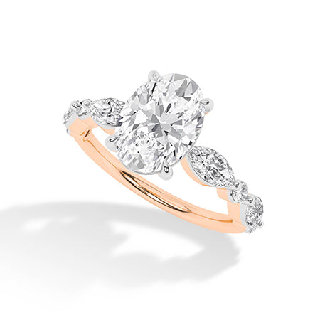 Oval LG Diamond Ring in White Gold - Binson Diamonds Antwerp