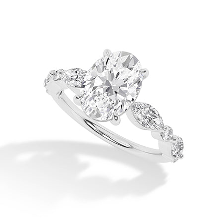 Oval LG Diamond Ring in Yellow Gold - Binson Diamonds Antwerp