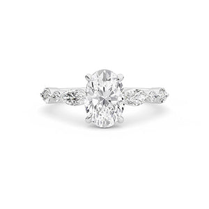 Oval LG Diamond Ring in Yellow Gold - Binson Diamonds Antwerp