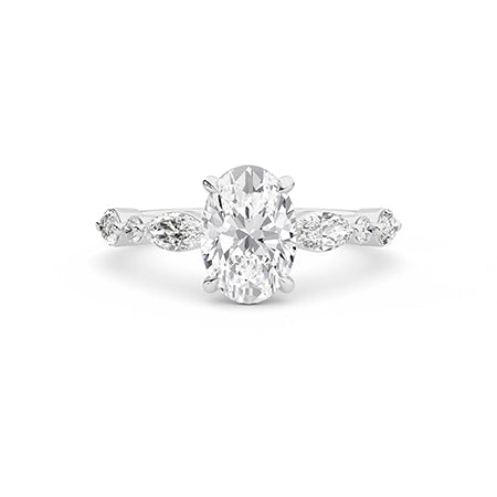 Oval LG Diamond Ring in Yellow Gold - Binson Diamonds Antwerp