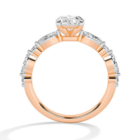 Oval LG Diamond Ring in White Gold - Binson Diamonds Antwerp