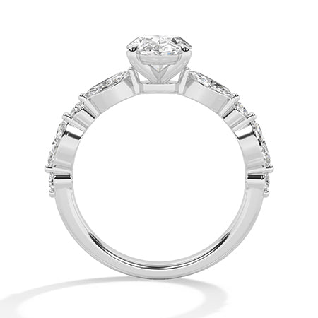 Oval LG Diamond Ring in Yellow Gold - Binson Diamonds Antwerp