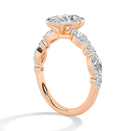 Oval LG Diamond Ring in White Gold - Binson Diamonds Antwerp