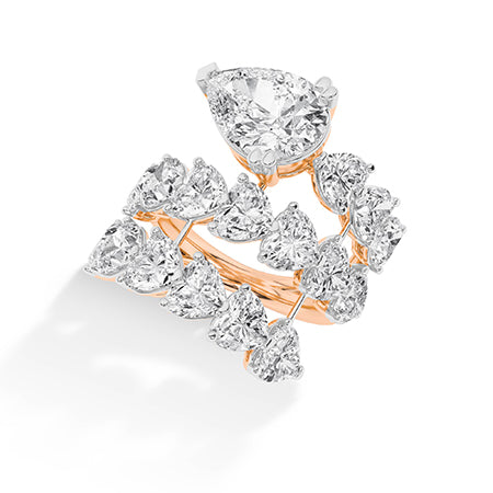 Heart LG Diamond Ring in Yellow Gold - Binson Diamonds Antwerp