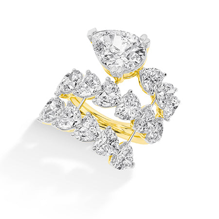 Heart LG Diamond Ring in Yellow Gold - Binson Diamonds Antwerp