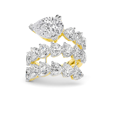Heart LG Diamond Ring in Yellow Gold - Binson Diamonds Antwerp