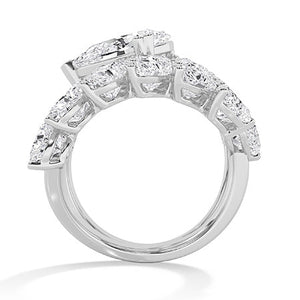 Heart Lab-Grown Diamond Ring in 18K white gold, front view