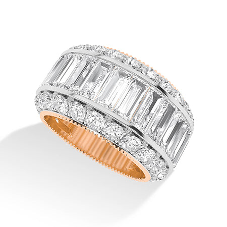 Baguette LG Diamond Ring in White Gold - Binson Diamonds Antwerp