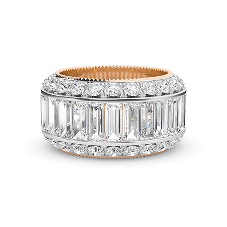 Baguette LG Diamond Ring in White Gold - Binson Diamonds Antwerp