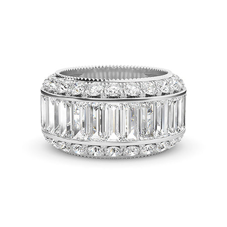 Baguette LG Diamond Ring in White Gold - Binson Diamonds Antwerp