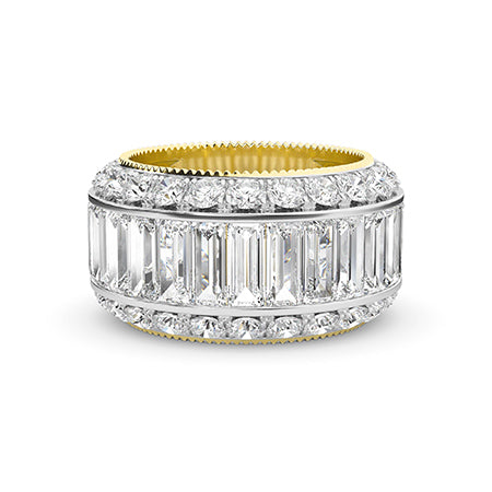 Baguette LG Diamond Ring in White Gold - Binson Diamonds Antwerp