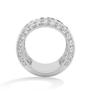 Baguette Lab-Grown Diamond Ring in 18K white gold, front view