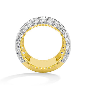Baguette Lab-Grown Diamond Ring in 18K yellow gold, front view