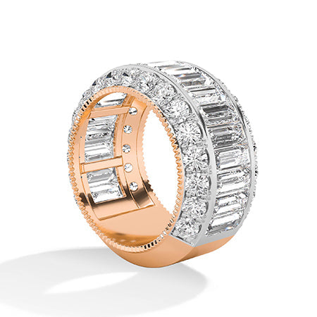 Baguette LG Diamond Ring in White Gold - Binson Diamonds Antwerp