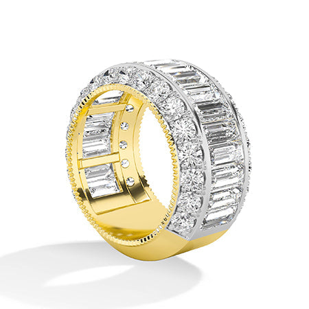 Baguette LG Diamond Ring in White Gold - Binson Diamonds Antwerp