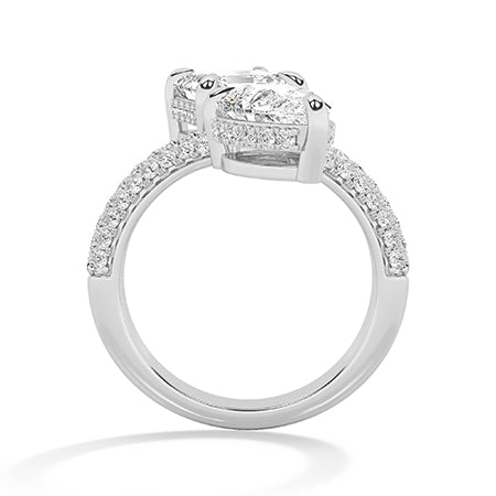 Asscher LG Diamond Ring in Yellow Gold - Binson Diamonds Antwerp