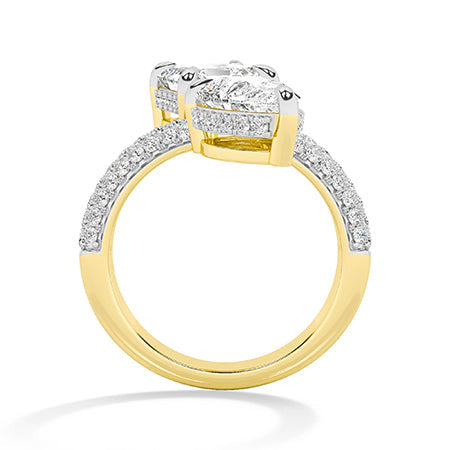 Asscher LG Diamond Ring in Rose Gold - Binson Diamonds Antwerp
